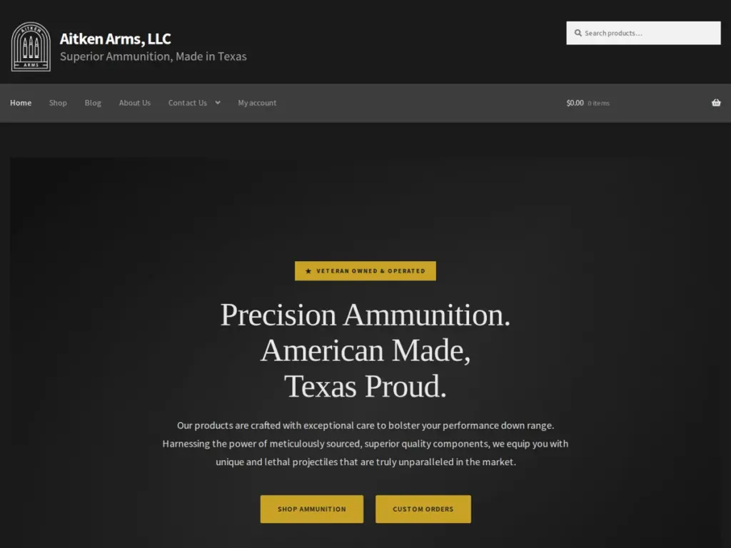 aitkenarms.com — Website capture